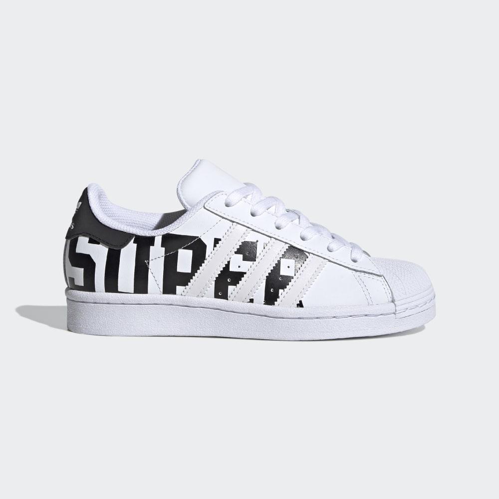 Adidas Girls' Superstar Originals Shoes Black/White Ireland FV3744